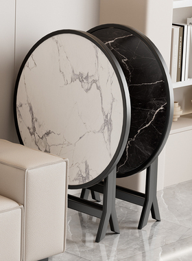 折叠桌子餐桌家用不锈钢吃饭小方桌小户型租房摆摊简易便携式圆桌