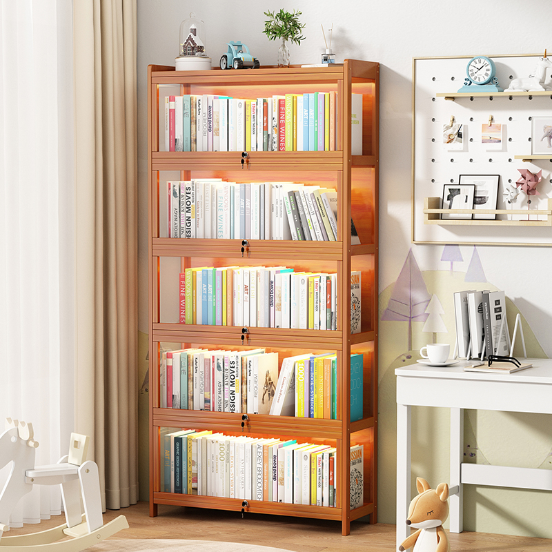 【十年质保】家用书柜带锁书架