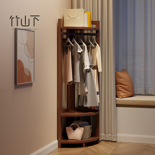 挂衣架转角衣帽架衣架落地卧室家用室内25新款入户小型放衣服神器