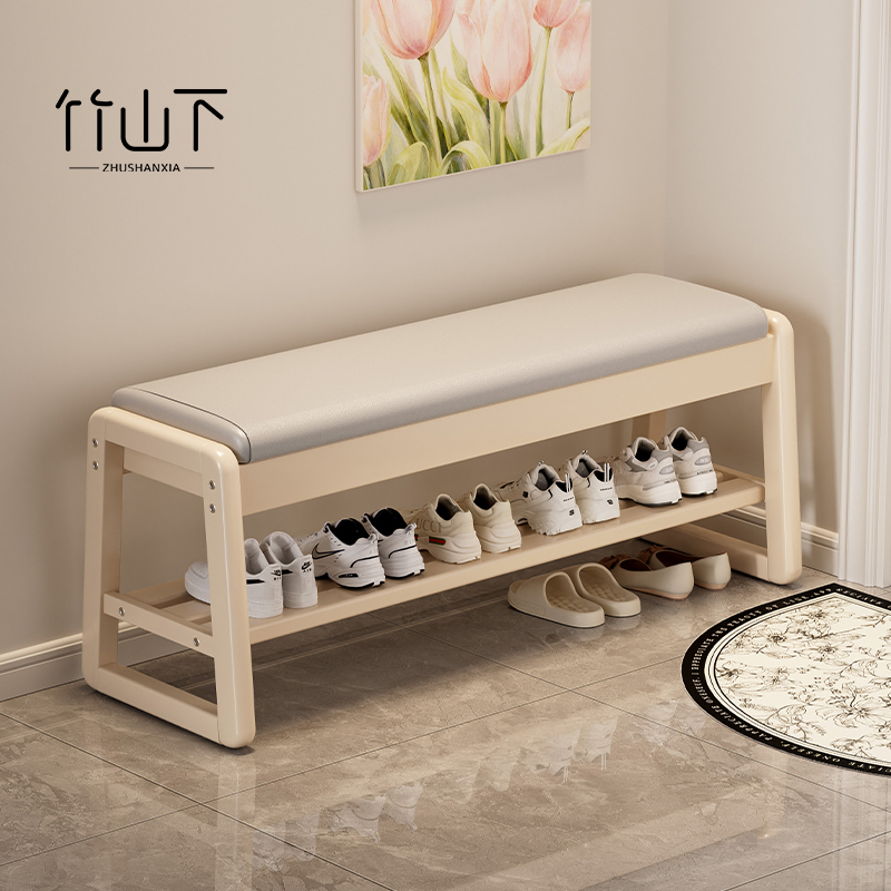 换鞋凳门口家用实木入户门鞋柜坐凳一体2025新款穿鞋凳长条凳