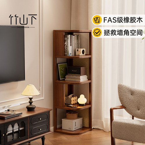 【实木转角柜】墙角收纳稳固不倒