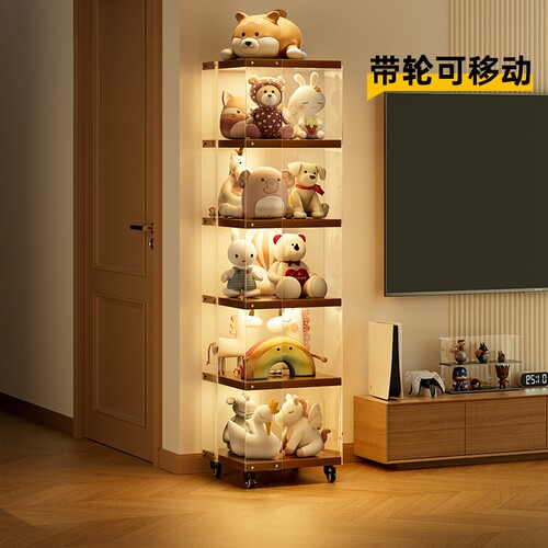 【稳固不晃】旋转手办展示架透明