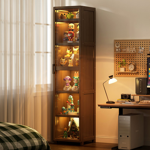 家用手办展示柜多层亚克力收纳柜盲盒展示架透明奖杯模型家用柜子