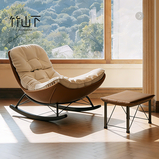 单人沙发阳台家用休闲可躺可睡晒太阳舒服摇摇椅卧室客厅成人躺椅