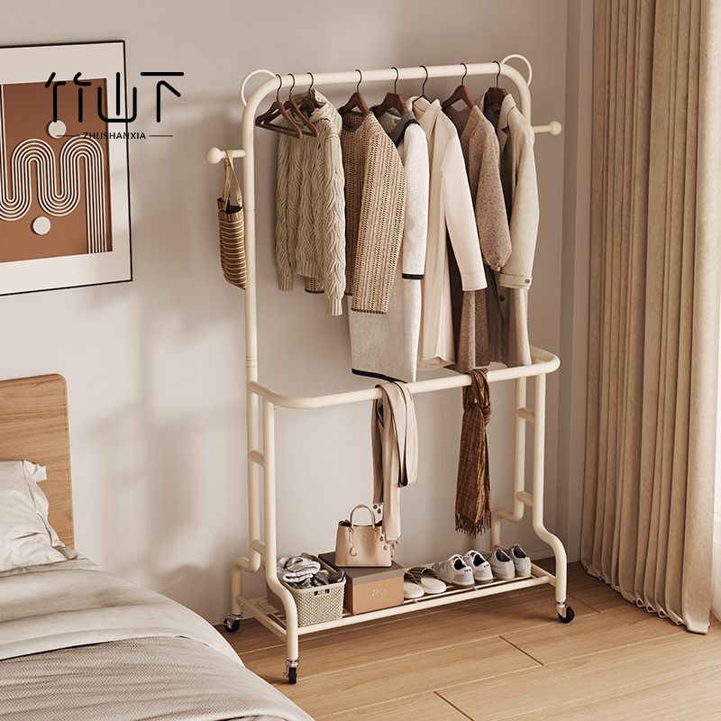 【新款可移动】奶油风衣帽架