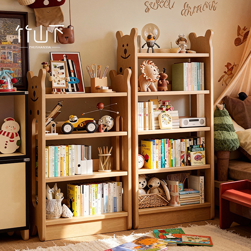 【萌熊实木书柜】细节护童