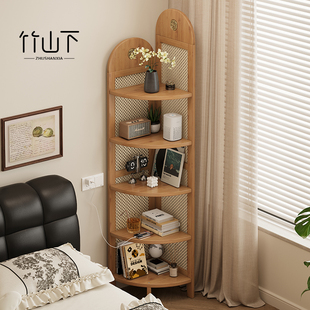 床头柜转角置物架卧室床头柜替代品床边置物架多层落地夹缝窄书架