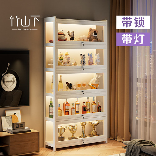 带锁积分兑换礼品展示柜亚克力