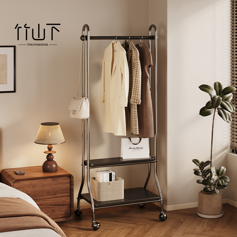 卧室落地挂衣架2025新款不占空间衣帽架落地式置衣架挂包次净衣架