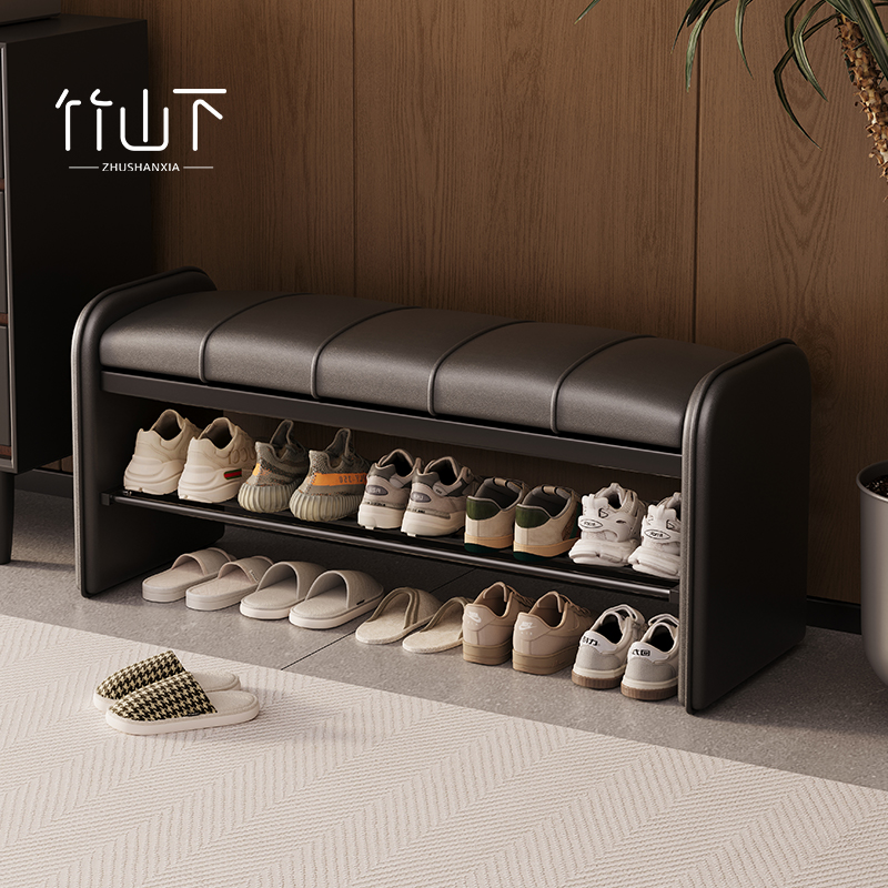 入户换鞋凳门口家用轻奢高级感穿鞋凳进门可坐鞋柜高端玄关长条凳
