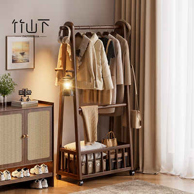 实木落地式挂衣架衣帽架