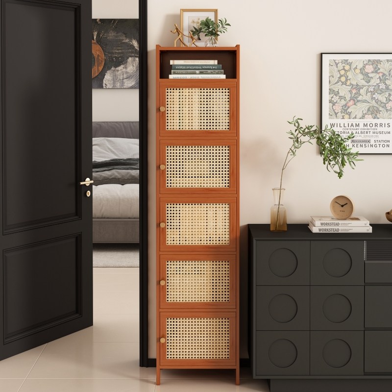 夹缝书架置物架落地实木书柜储物柜一体靠墙客厅多层防尘收纳柜子,收纳整理,收纳柜,淘宝优惠券,粉丝福利购,淘宝优惠卷