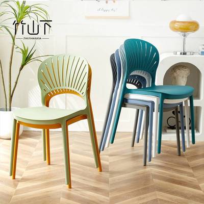 【稳固升级】加厚塑料靠背凳子