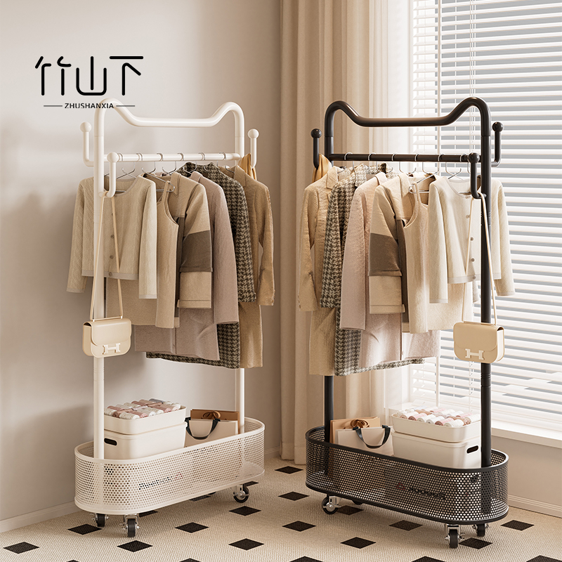 创意猫耳可移动衣帽架落地收纳架