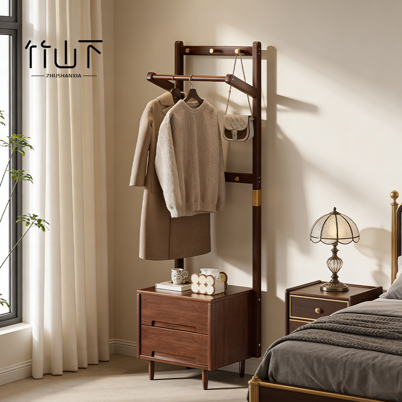 衣架落地卧室床头柜挂衣架一体入户玄关不占空间衣服置物架储物架,住宅家具,衣帽架,淘宝优惠券,粉丝福利购,淘宝优惠卷