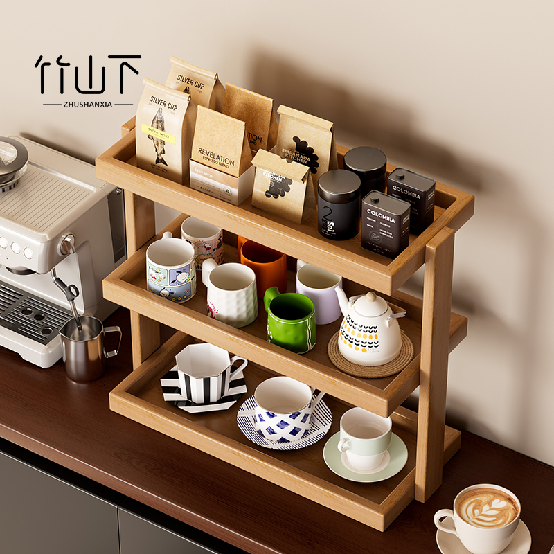 桌面杯架多层台面杯转角收纳架子