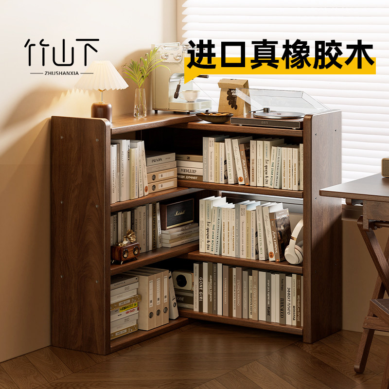 书架落地置物架一体儿童绘本架客厅转角窄书柜展示柜简易家庭收纳