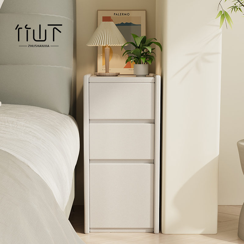 实木床头柜家用卧室2025新款20cm极窄款小型收纳置物床边夹缝柜子