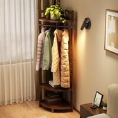 实木挂衣架落地卧室2023年家用新款 放衣服置物 转角衣帽架超窄开