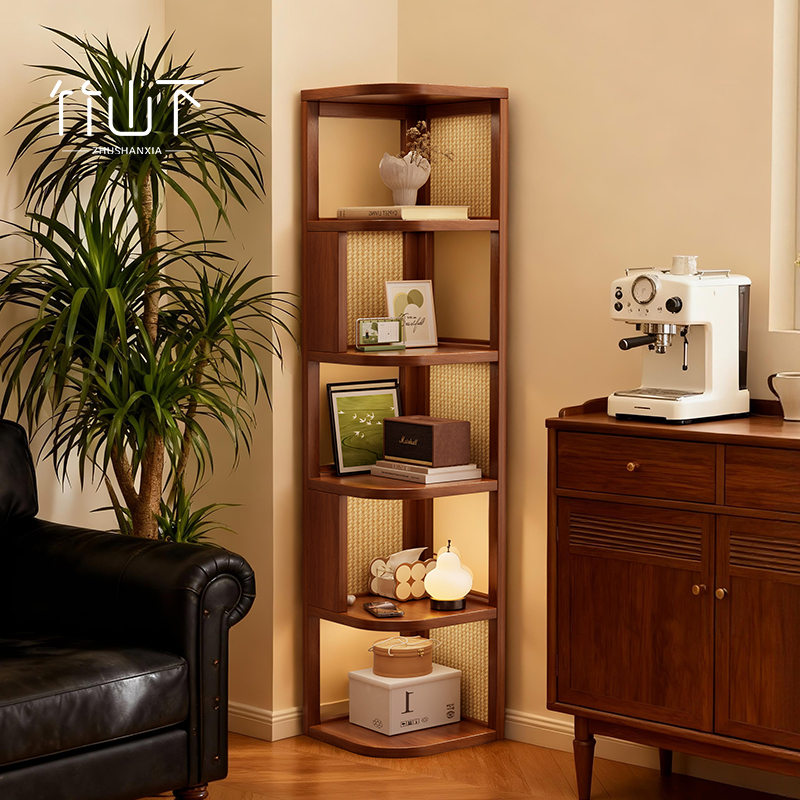 【热卖新品】实木转角置物架书柜