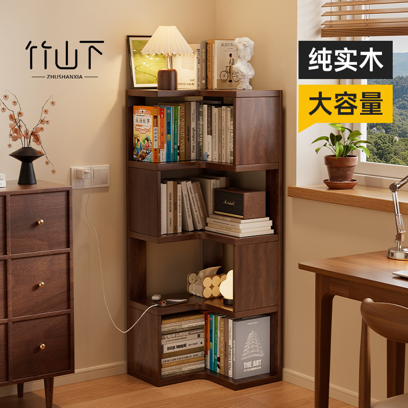 实木角柜转角置物展示柜角落储物柜客厅90度拐角柜小窄高级感落地,住宅家具,角柜,淘宝优惠券,粉丝福利购,淘宝优惠卷