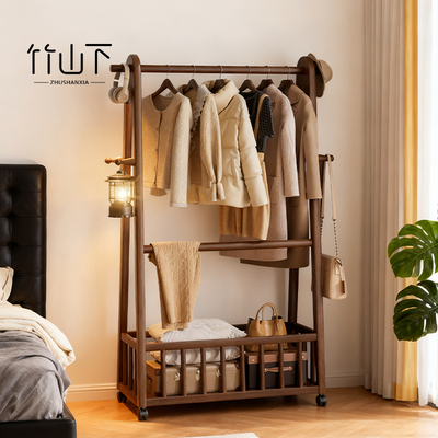 实木落地式挂衣架衣帽架