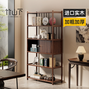 博古架实木新中式多宝阁茶柜置物架2025新款茶具储藏收纳柜展示柜