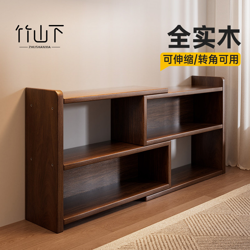实木转角可伸缩书架家用展示陈列柜靠墙收纳柜储物柜落地手办柜子,住宅家具,家用陈列柜,淘宝优惠券,粉丝福利购,淘宝优惠卷