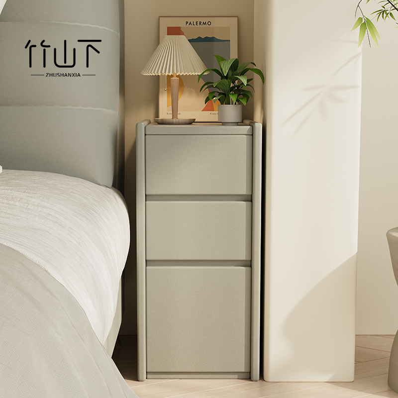 极窄床头柜家用卧室2025新款小型简易收纳床边夹缝柜20cm窄边柜子