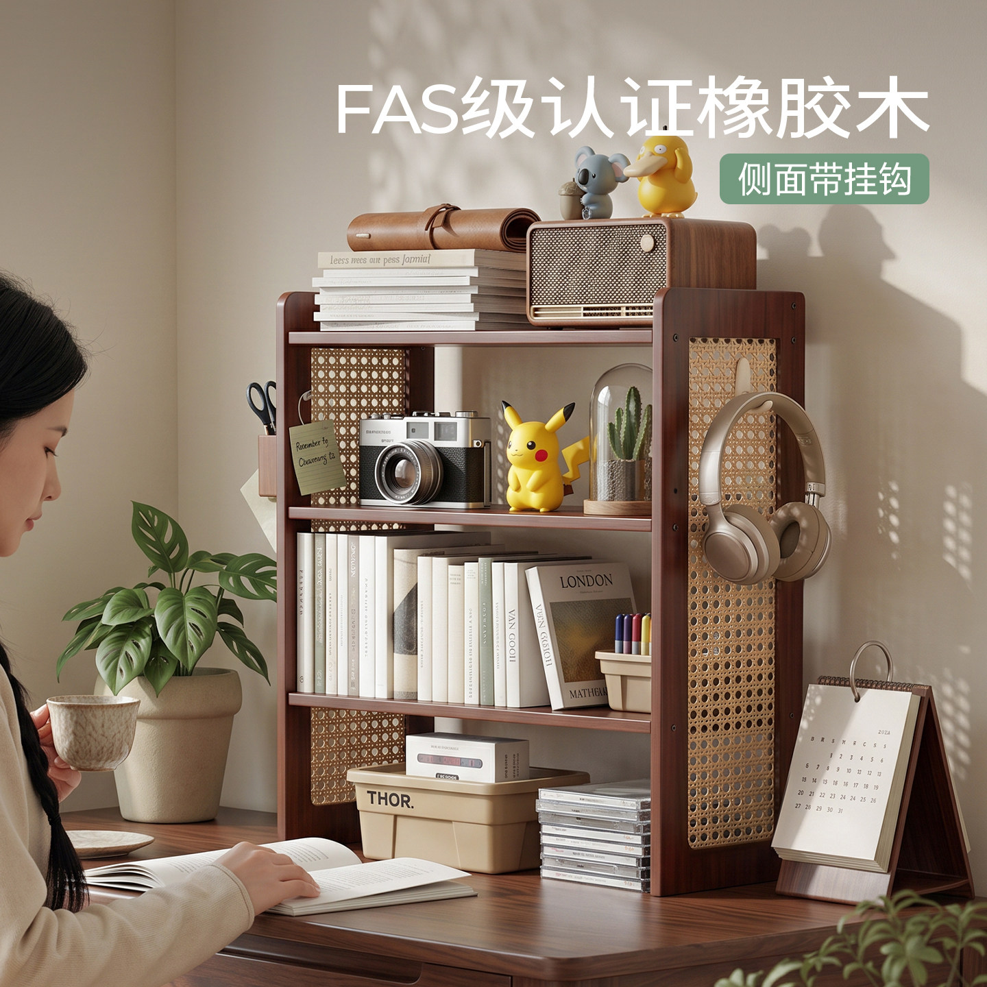 【FAS级橡胶木侧面带挂钩】图片