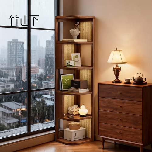 【热卖新品】实木转角置物架书架