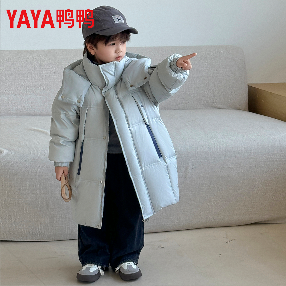 鸭鸭2025新款儿童羽绒服中长款90白鸭绒加厚保暖连帽五防免洗外套,童装/婴儿装/亲子装,羽绒服,淘宝优惠券,粉丝福利购,淘宝优惠卷