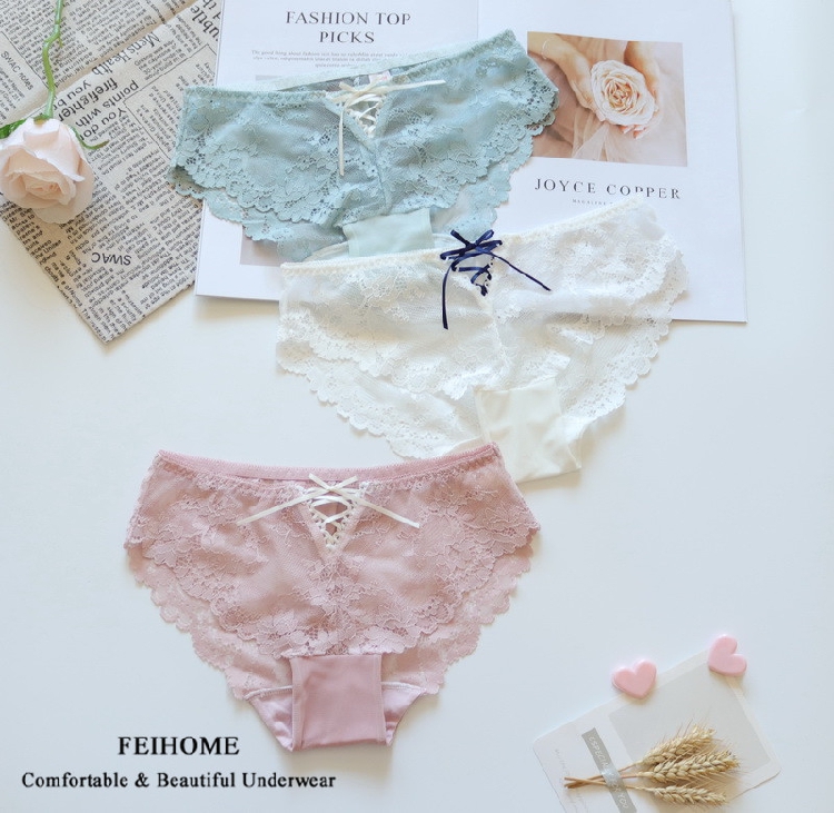 低腰性感浪漫法式蕾丝女生内裤