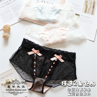N01舒适女士中腰夏季 超柔网纱蕾丝性感透气女式 无痕内裤 女生短裤
