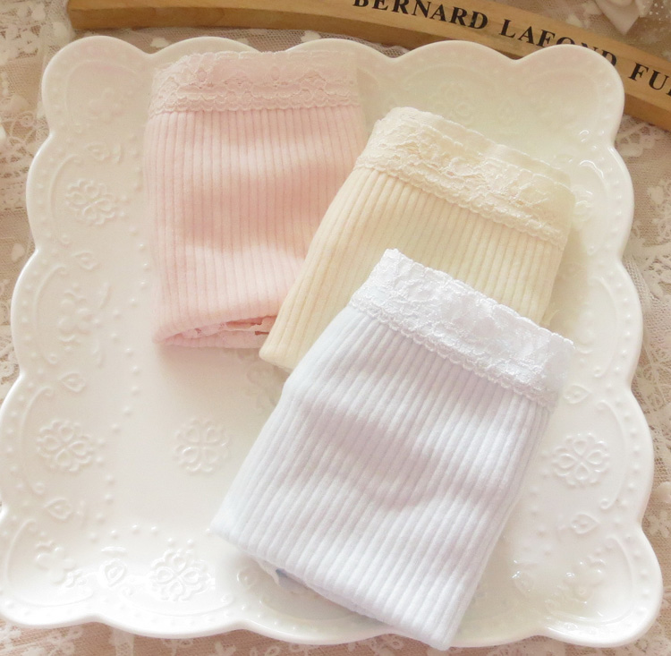 出口好品质纯棉女士高腰螺纹短裤