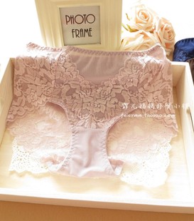 加大码 短裤 中高腰蕾丝性感透气包臀无痕包臀女式 K09舒适女士内裤