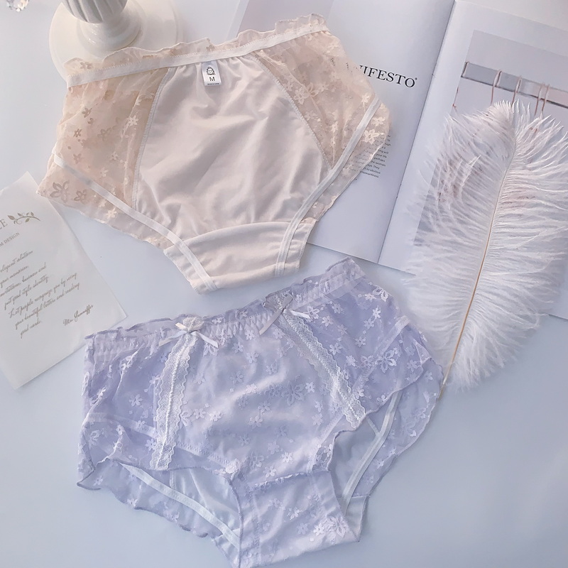 透气不闷热蕾丝网纱经期生理裤