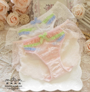 白色 蜜桃粉 K923 无痕女生内裤 清仓舒适女士低腰性感蕾丝薄款