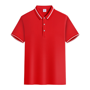 团体工作服T恤翻领定制印logo印字polo衫夏季短袖纯色单件上衣diy