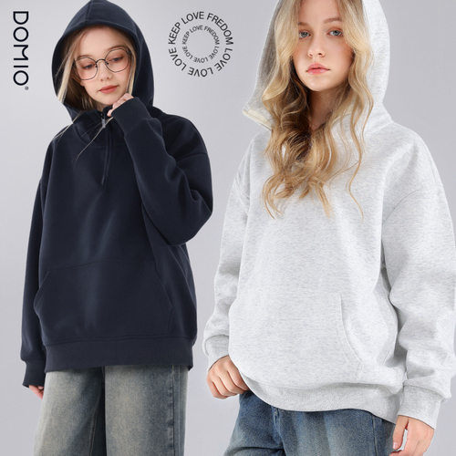 女童卫衣秋季新款儿童连帽衣服大童上衣青少年宽松童装女孩外套