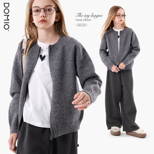 女童毛衣秋季新款儿童针织开衫大童休闲外套青少年上衣女孩童装