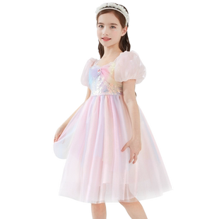 女童连衣裙白雪公主裙子夏天季款中小儿童装女孩礼服宝宝网纱装扮