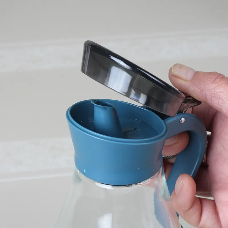 日式时尚玻璃玻璃油壶按压开合酱油瓶家用厨房用品大容量醋瓶