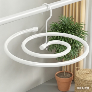 晒被子专用神器螺旋晾衣架阳台家用旋转圆形折叠带夹子不锈钢衣架