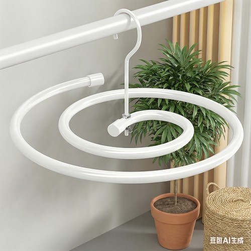 晒被子专用神器螺旋晾衣架阳台家用旋转圆形折叠带夹子不锈钢衣架