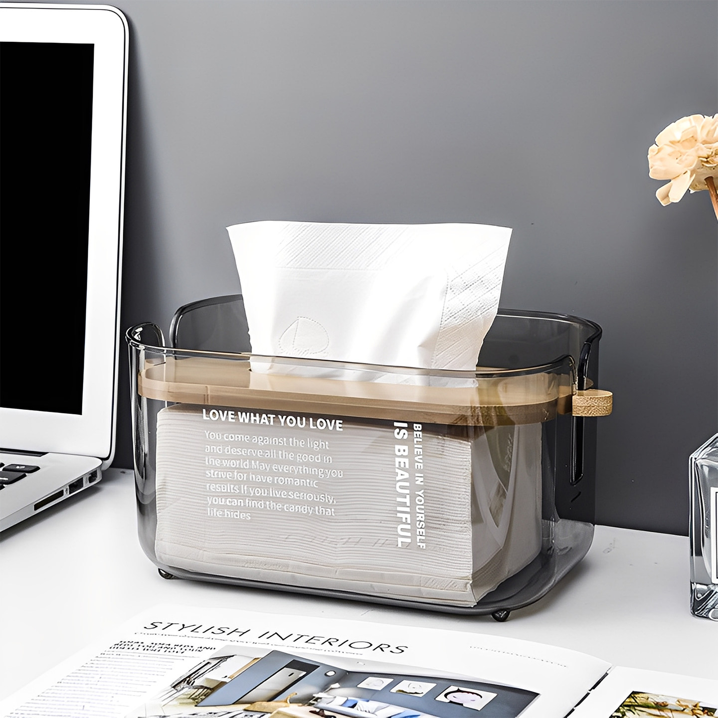 粟家用纸巾盒创意升降纸巾收纳盒家用家用客厅大容量亚克力抽纸盒,收纳整理,纸巾盒,淘宝优惠券,粉丝福利购,淘宝优惠卷