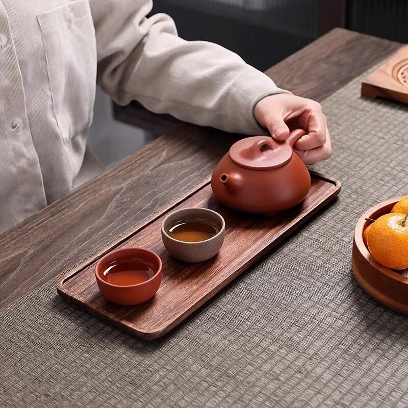 胡桃木实木托盘茶盘不规则木盘子