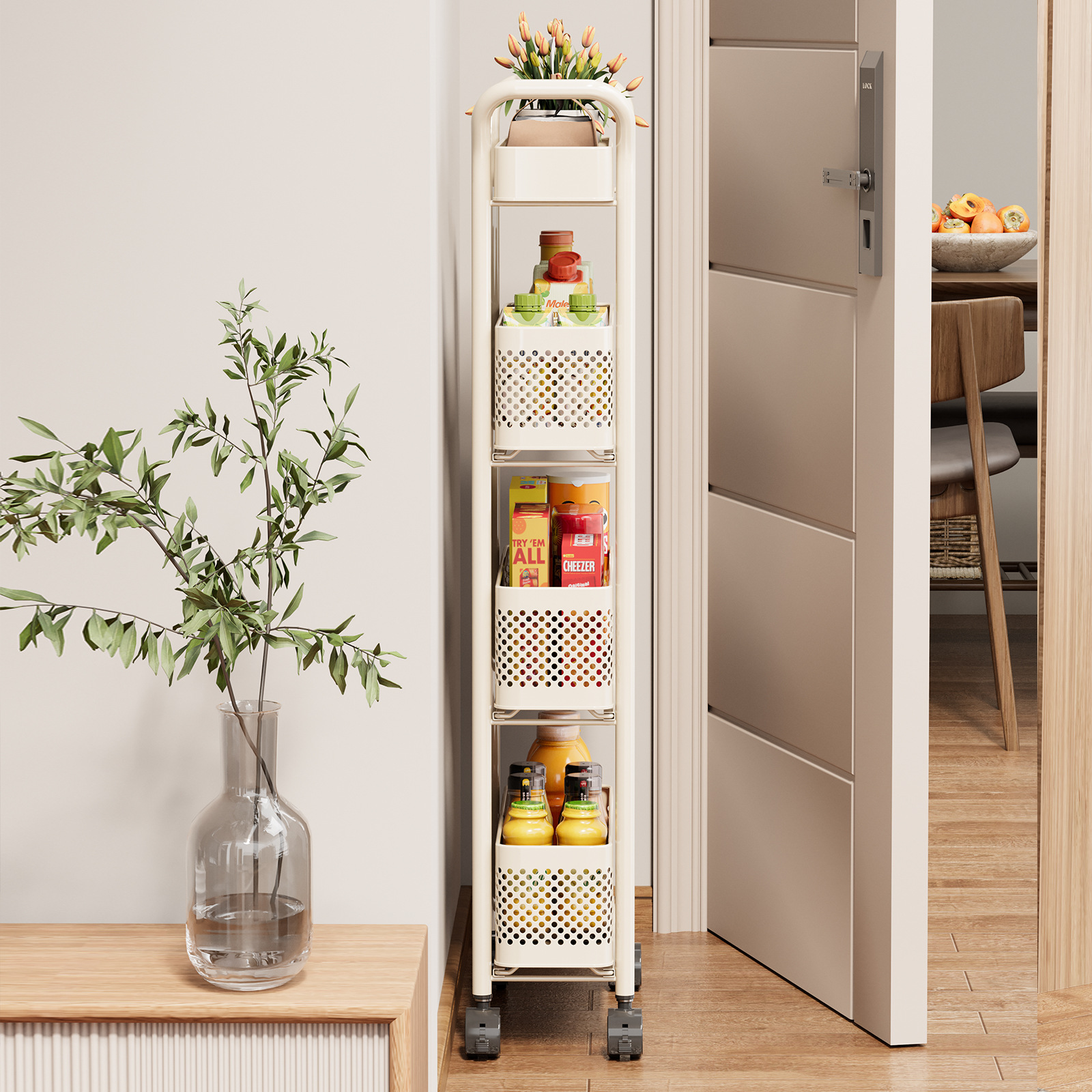 厨房夹缝浴室置物架玄关收纳