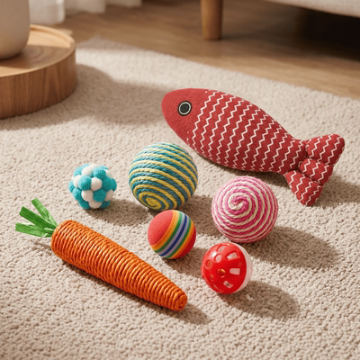 宠物小猫咪玩具猫薄荷麻布鱼