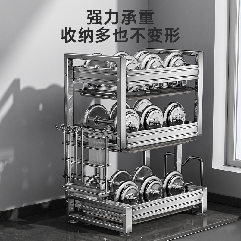 加厚不锈钢碗碟收纳架沥水架厨房